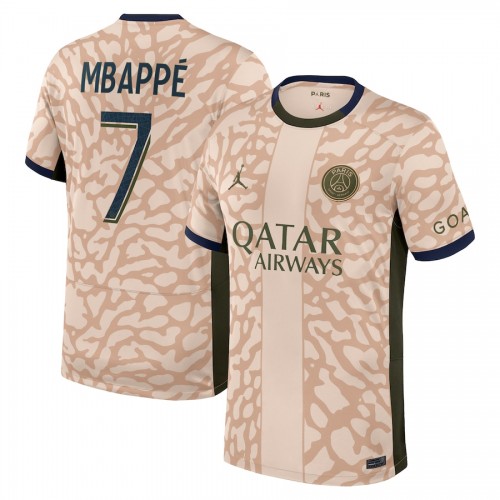 Maillot de Foot Paris Saint-Germain Mbappé 7 Quatrième Jordan 2023-24 Maillot de Foot Paris Saint-Germain Mbappé 7 Quatrième Jordan 2023-24